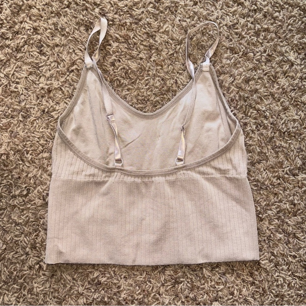 Cream Ribbed Tank Top - Picture 2 of 2